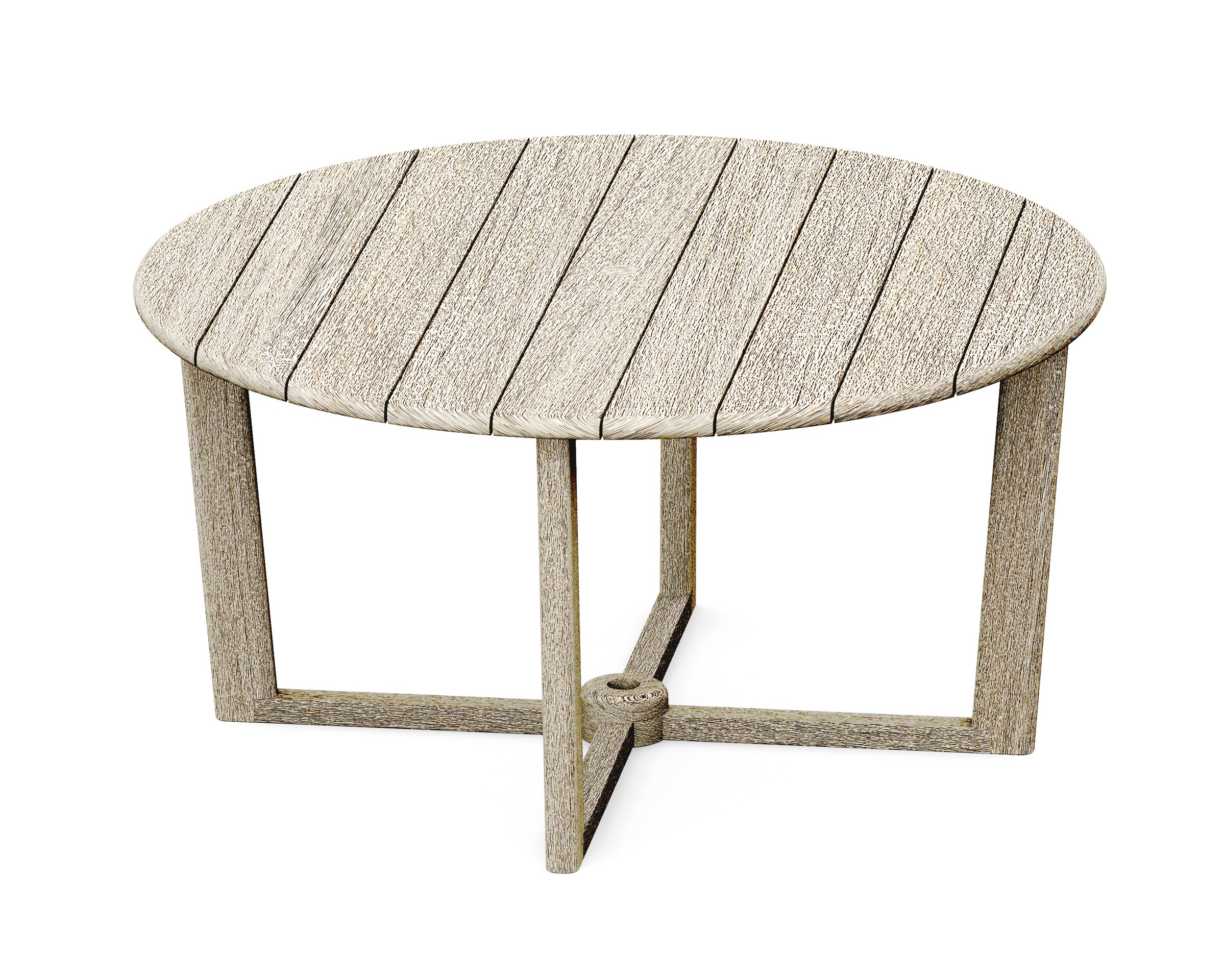60" Sema Round Weathered Teak Table