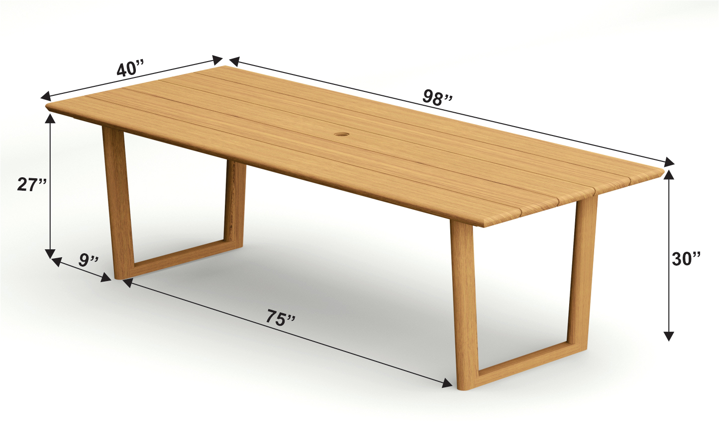 98" Sema Rectangle Table